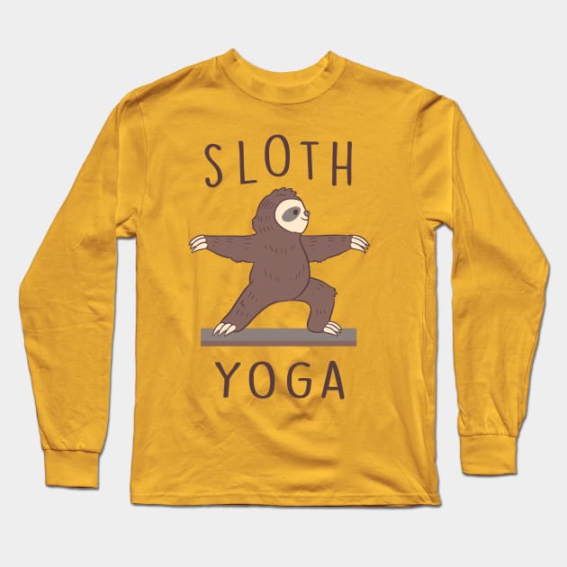 Sloth Yoga Long Sleeve T-Shirt by Andriu